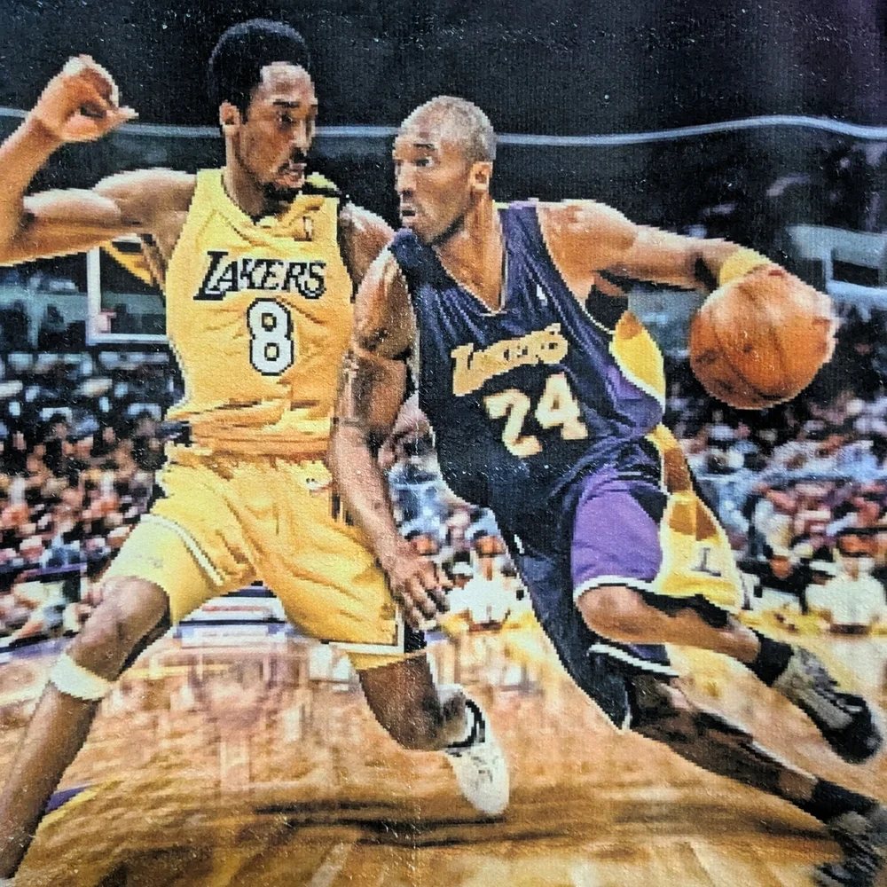 Iconic Young Kobe vs Young Kobe Collectors Hand Towel New!